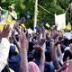 Kenyan voters within Mombasa County in the Coastal town of Mombasa, Kenya, chant and wave as they support Kenya Kwanza Alliance Presidential candidate William Ruto campaigning out the Fort Jesus National Museum, Friday, July 22, 2022.